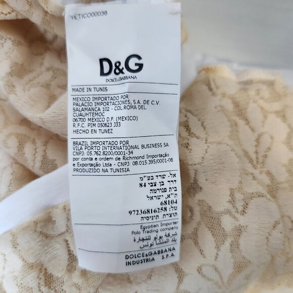 DOLCE & GABBANA Short Sleeve Graphic Tee with Lace Back - Picture 5 of 6